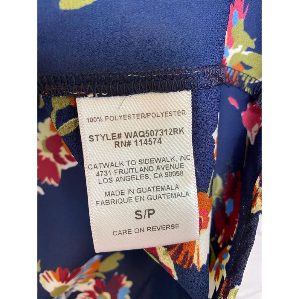 NWT Pleione Floral Tie Sleeve Blouse Size Small - Picture 4 of 4